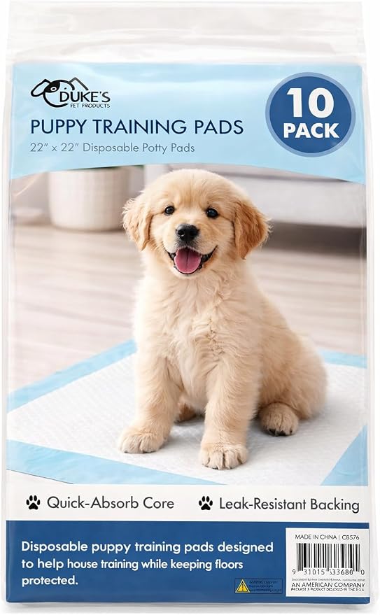 Puppy Training Pads 3-Pack Bundle 30 Pads Total, Leak-Proof, Quick-Dry, Odor Control for Dogs Puppies