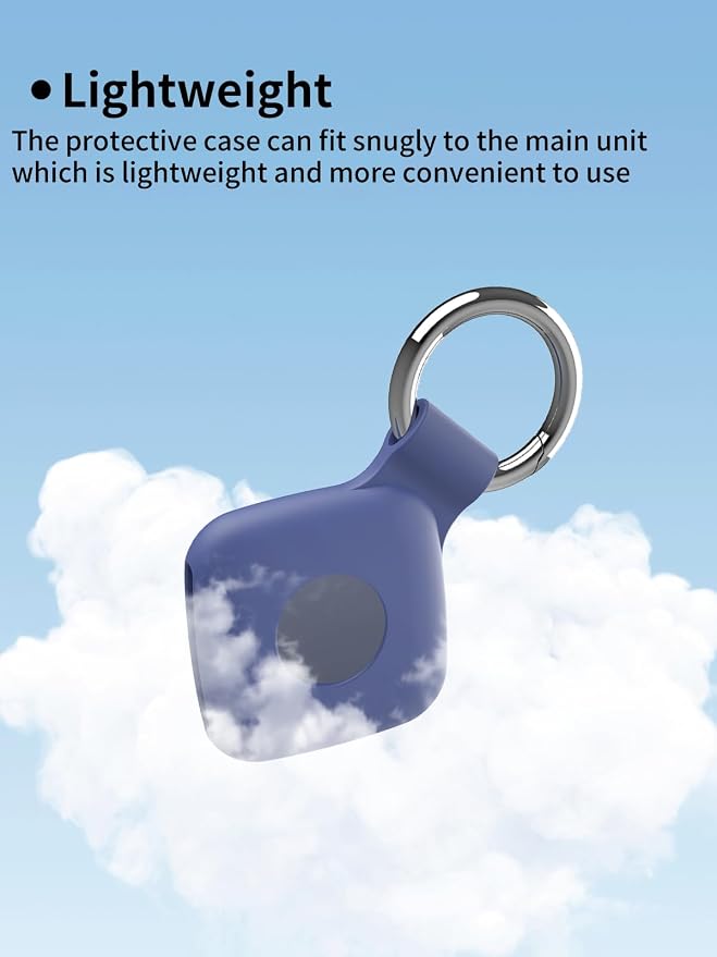 Case for UGREEN Tracker Tags, Shockproof Silicone Cover. | Shockproof & anti - slip, protects against scratches. Precise cutouts ensure full functionality. Blue(2 Pack).