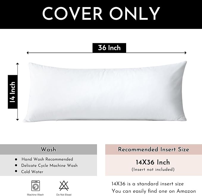 Artscope Luxury Velvet Lumbar Pillow Cover Super Soft Decorative Rectangle Pillowcases Soft Solid Cushion Cases for Couch Sofa Bedroom Car Decor 14x36 Inch White