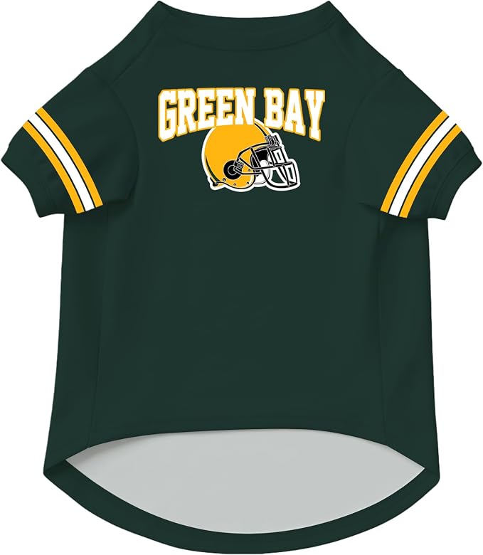 Green Dog Clothes Personalized Pet Jersey T-Shirt Custom Name Number