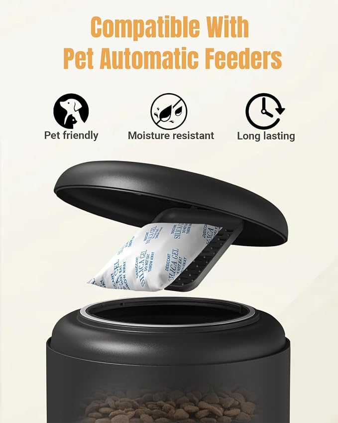 8 Pack Pet Food Desiccant Bag with Color Indicating for Automatic Cat Dog Feeder, Desiccant Packs Replacement Compatible with Petlibro, Keep Food Dry & Fresh(Individually Packaged)