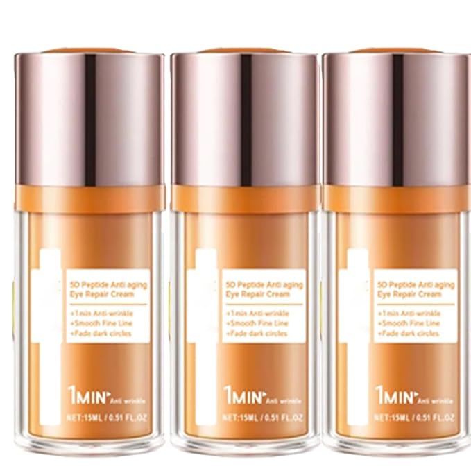 Beauty Crema De Ojos Con Péptidos 5d, Peptide Eye Cream, Skin Under Eyes Moisturize, Peptides Anti-Aging Eye Repair Cream, Firming Eyecream for Reduce Fine Lines, Dark Circles, Puffiness (3PC)