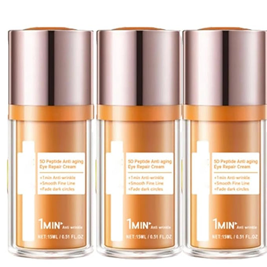 Beauty Crema De Ojos Con Péptidos 5d, Peptide Eye Cream, Skin Under Eyes Moisturize, Peptides Anti-Aging Eye Repair Cream, Firming Eyecream for Reduce Fine Lines, Dark Circles, Puffiness (3PC)
