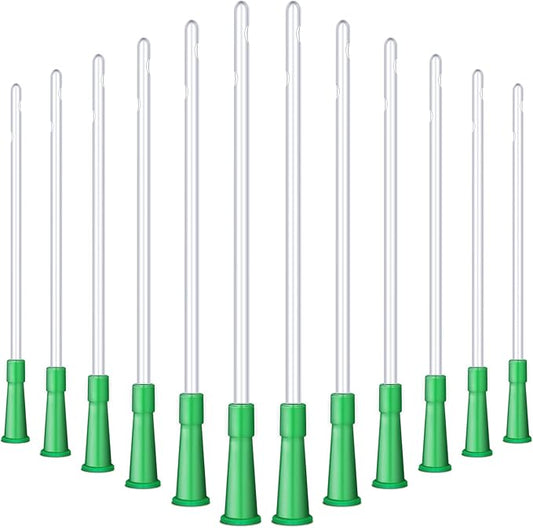 Nuanchu PVC Replacement Tubings Supplies Tubes Kit Clear Replacements Hose with Flexible Rounded End for Smooth Insert(12 FR,30 Pieces)