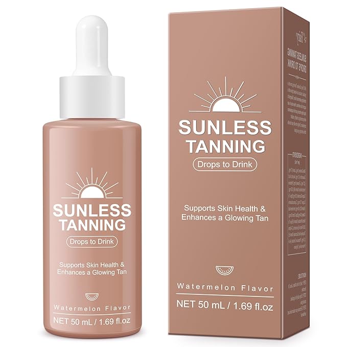 Tanning Drops to Drink - Tanning Drops - Sunless Tanning Drops To Drink - Bronze Tanning for Face and Body - Promotes Healthy Skin, Suitable for All Skin Types 1.69Floz