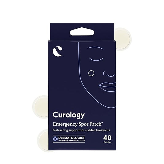 Curology Emergency Spot Pimple Patches for Face, Stocking Stuffer Gifts, Hydrocolloid Pimple Patches Fast-Acting, 40 Count