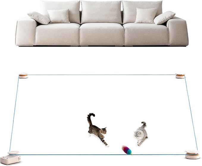Interactive Cat Toy for Indoor Cat,Automatic Treadmill for Exercise | Automatic Moving Cat Chase Toy with Auto/Manual Control for Indoor Exercise, Mental Stimulation, for Cats and Kittens.(H1K3)