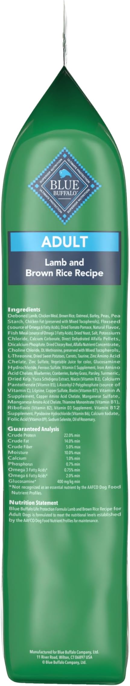 Blue Buffalo Life Protection Formula Lamb Adult Dry Dog Food, 15 lb | Real Lamb #1 Ingredient, Supports Immunity with Antioxidant-Rich LifeSource Bits, Promotes Healthy Muscle Development