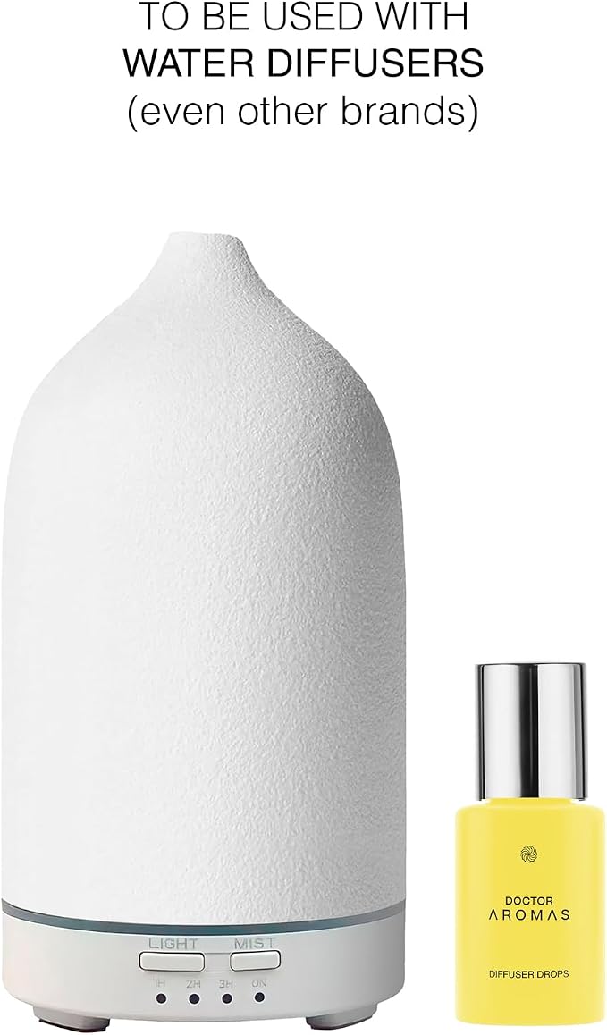 Doctor Aromas Premium Therapeutic Essential Oils Fragrance Scents Bottles Refills – Organic Aroma, Safe for Diffusers, Aromatherapy – Tangerine & Jasmine – 1 OZ (Breezy, Pack of 1)