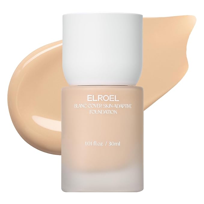 Blanc Cover Skin Foundation - K-Beauty Skincare Liquid Foundation Makeup with Panax Ginseng, Niacinamide & Collagen - Lightweight, Buildable 24HR Hydrating Wear 1.01 Fl Oz (#220)