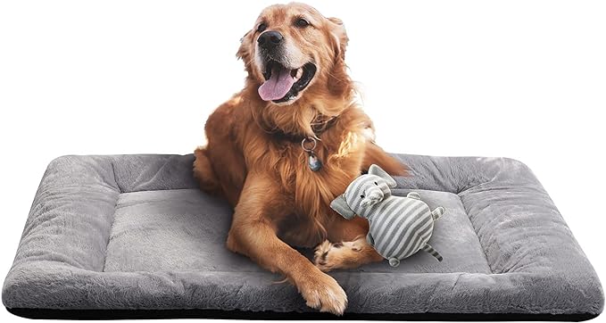 Dog Crate Pad Washable Dog Bed for Crate Large Cozy Mat 42-Inch Gray | Ultra Soft Kennel Pad,Anti-Slip Bottom,Fits for Most Metal Crates,Comfortable Sleeping Pet Mat
