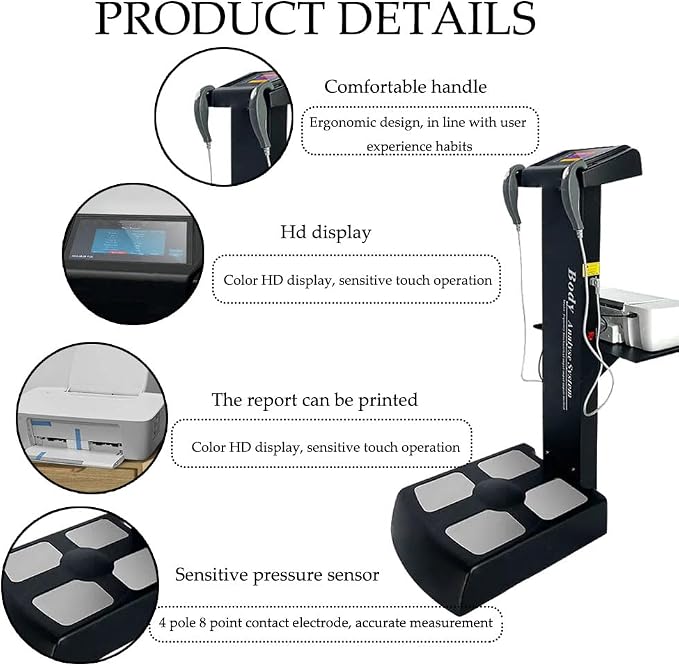 Comprehensive Body Analyzer Accurately Measure Fat, Muscle, and Various Parts of The Torso Black