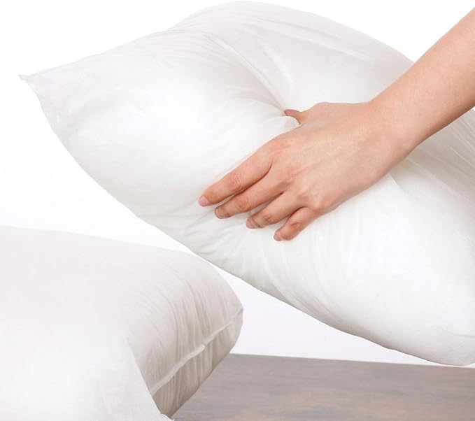 Calibrate Timing 16 x 16 inches Pillow Inserts, Set of 6 Hypoallergenic Brushed Microfiber Liner Down Alternative Filled Square Cushion Throw Pillow