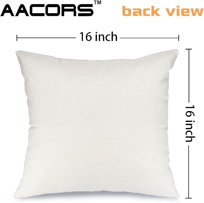 AACORS Fall Pillow Cover 16x16 Inch Floral Decoration Pillow Case Autumn Seasonal Decor for Home Sofa Couch AA730-16