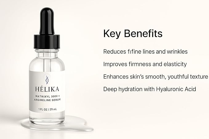 Matrixyl 3000 + Argireline Serum – Wrinkle-Fighting Peptide Face Serum with Hyaluronic Acid – Smooths Fine Lines, Firms Skin, Boosts Collagen – Fragrance-Free, Made in USA, 1 fl oz