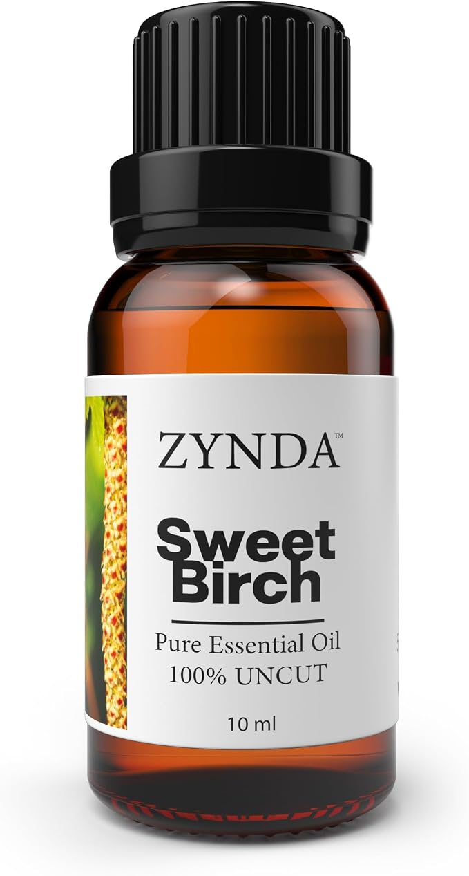 Sweet Birch Essential Oil • 100% Pure & Natural Organic Birch Oil for Muscle Relief, Skin Care & Aromatherapy – Premium Massage & Body Essential Oils – 10ML