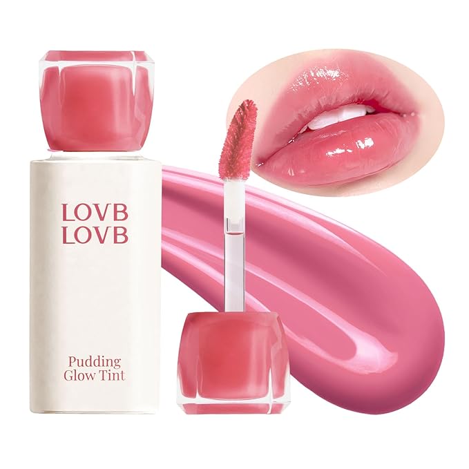 Pudding Glow Korean Lip Tint | Natural Lip Stain | Gloss to Stain | Long-Lasting & Non-Sticky | Lightweight Lip Tint 0.14 oz.