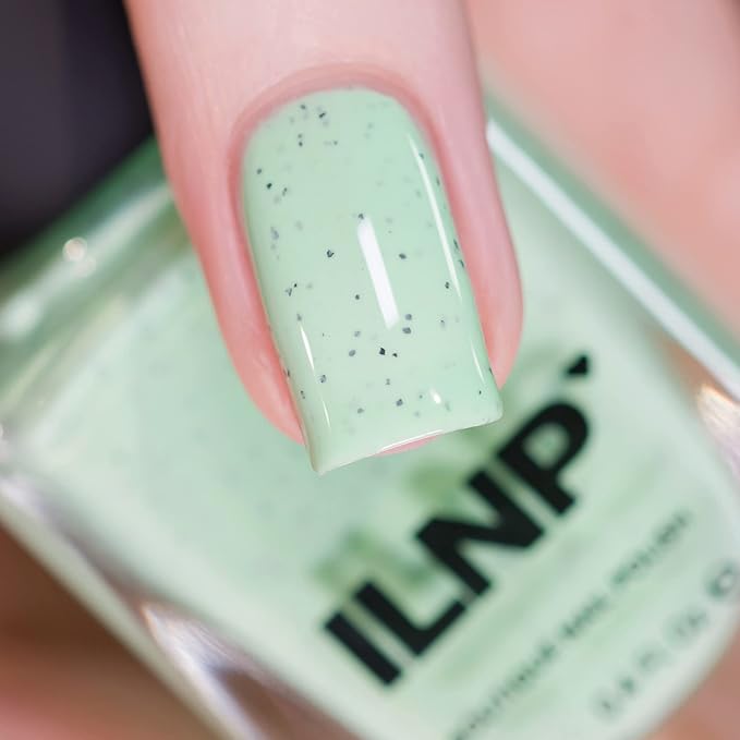 ILNP Mint Chip - Creamy Mint Green Speckled Spring Nail Polish