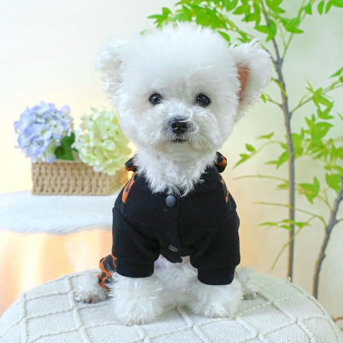 Dog Stylish Overalls Comfortable Puppy One Piece Outfits Summer Bib Overalls for Small Dogs Cute Pet Jumpsuit Onesie Chihuahua Yorkies Birthday Holiday Clothes Costume