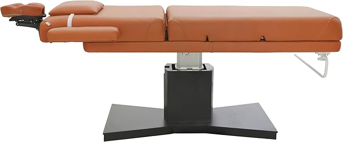 SKINACT Milo 3.0 Motor (with Independent Leg Adjustment) Electric Massage & Facial Bed/Table Camel top and Dark Brown Base