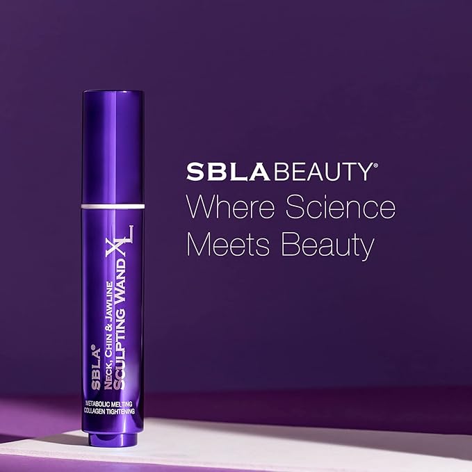 SBLA Neck, Chin & Jawline Sculpting Wand XL – Melts Neck Fat Under The Chin & Along Jowls, Lifts & Sculpts The Entire Area & Reduces Lines, Boosts Collagen Production