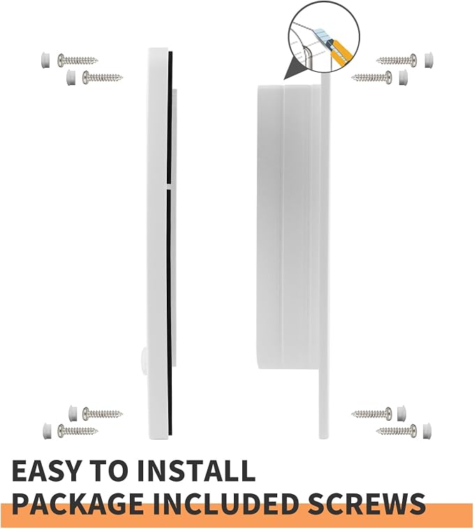 NAMSAN Cat Door Interior Door, White, Flap Opening 7.1" x 7.3", 4 Way Locking Cat Door for Exterior Door, Weatherproof Pet Door for Kitten Small Dogs, Cat Flap Doors for Wooden/Metal Door, Window