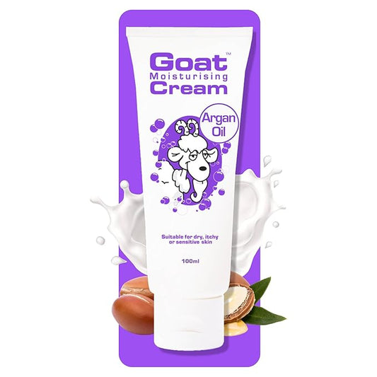 Goat Milk Moisturizing Cream with Argan Oil100ml, Suitable for dry itchy or sensitive skin, Made in Australia