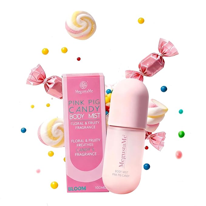 4D Pink Candy Body Spray for Women, Long Lasting Sweet Candy Fragrance Mist, Paraben & Phthalate Free, Lightweight Non-Sticky Daily Perfume, Skin Safe Girly Body Scent, Travel Size 3.38 fl oz