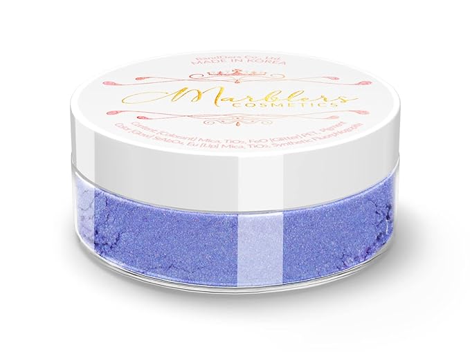 MARBLERS Fine Natural Mica Powder [Eggshell Blue] 0.11oz (3g) | Highly Pigmented | Non-Toxic, Vegan, Cruelty-Free | Eyeshadow, Body Butter, Nail Polish, Nail Art | Party, Body, Face Makeup