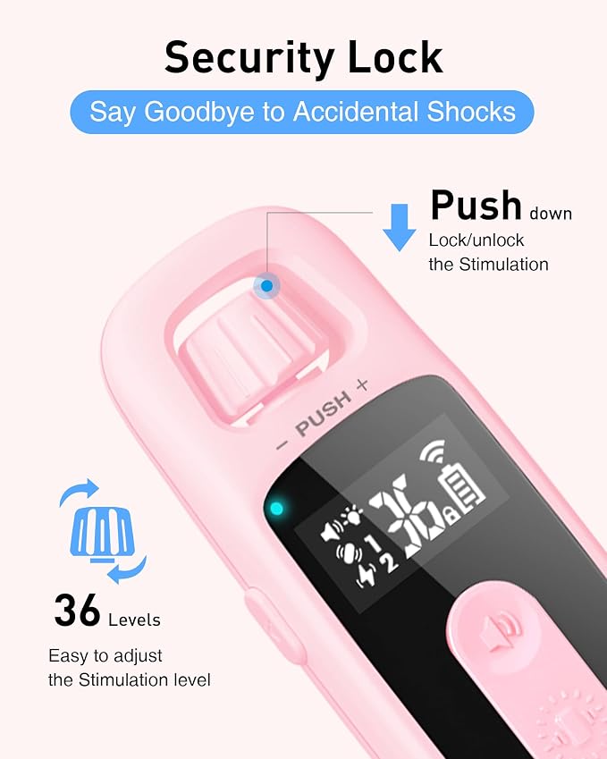 ABBIDOT Shock Collar for Dogs, 3300 FT Dog Training Collar with Remote, IPX7 Waterproof with 4 Training Modes, Rechargeable E-Collar for All Breeds (15-120 lbs) (Light Blue, 1 Collar)