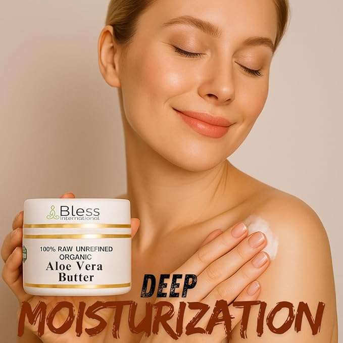 Organic Raw Aloe Vera Butter 100% Pure,Natural & Unrefined| Skin Moisturizer For Face, Body & Hair| 1 LBS/450 GM Ivory / White Grade A | DIY Creams, Balms, Lotions, Soaps| Softens Dry & Tough Skin