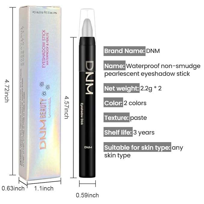 Kaely 2Pcs Cream Eyeshadow Stick Set for Eyes,Vioiet & Royal Blue Shimmer Pen,Eye Brightener Halloween Makeup,sombras para ojos,Smooth Eye Shadow Highlighter Crayon Pencil Waterproof,09+13