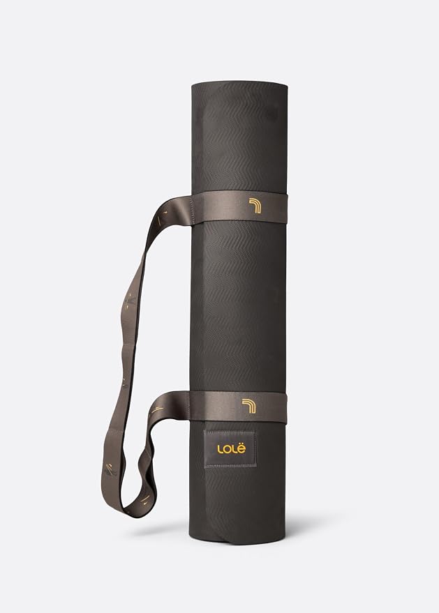 Lolë Pose Yoga Mat for Women with Strap Carrier – Non-Slip 5mm Thick