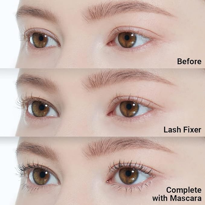 ETUDE Dr. Mascara Fixer For Super Long Lash, Korean Mascara Primer, Natural Extension, Lengthening, Smudge-Proof, Korean Makeup, Beauty, Micro Black Fiber Formula (0.203 Fl Oz)