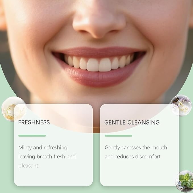 Spearmint Oil Pulling Rinse, Cold-Pressed Coconut Oil for Whitening Teeth, Peppermint Pulling Oil for Teeth and Gums, Pure Mint Mouthwash (2PCS*100ML)