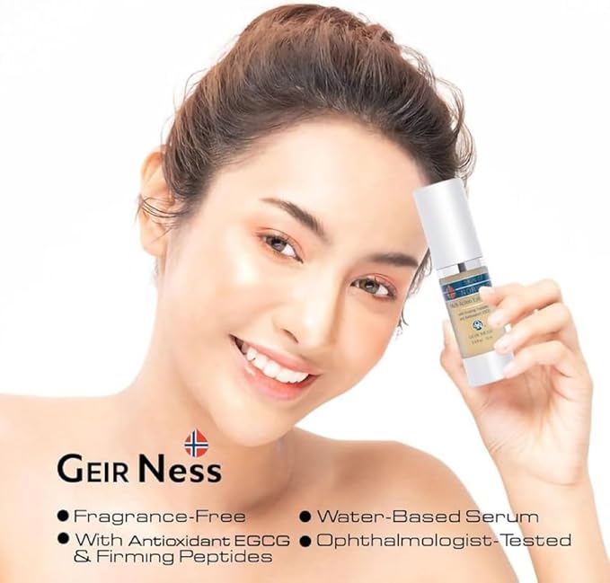 Geir Ness Skin of Norway Multi-Action Eye Serum - Firming Peptides - Illuminate Dark Circles - for Tired and Puffy Eyes