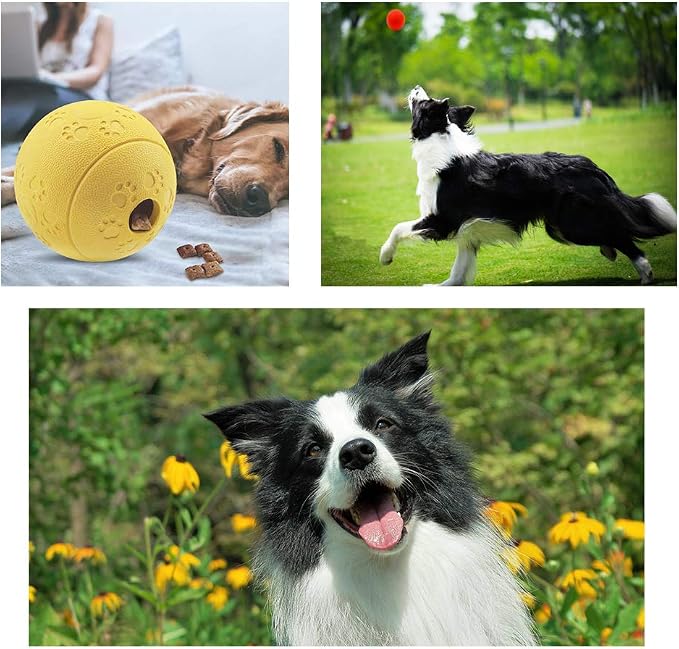 Volacopets 5 Different Functions Interactive Dog Toys, Puzzle Toys, Dog Balls for Medium Large Dogs, Dog Squeaky Balls, Food Treat Dispensing Toys