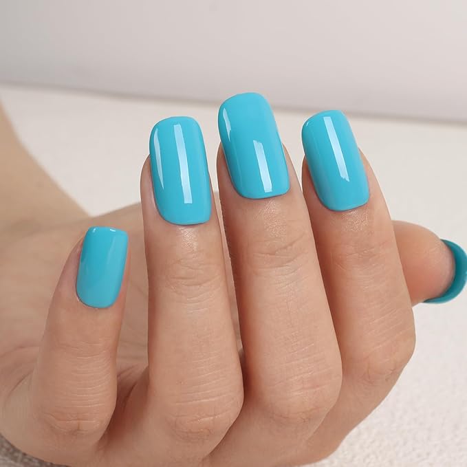Gel Nail Polish, Neon Robin's Egg Blue, 15ml UV/LED Soak Off Gel Polish for Manicure Salon or DIY Nail Art at Home