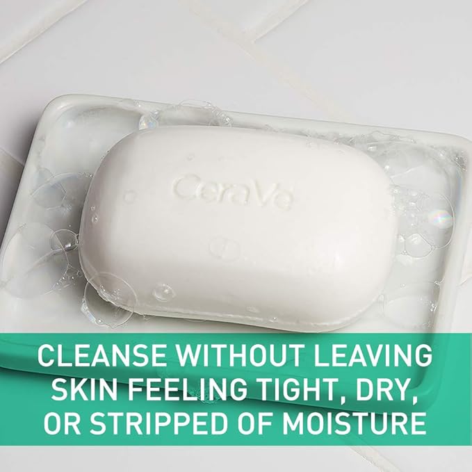 CeraVe Foaming Cleanser Bar, Soap-Free Body and Face Cleanser Bar for Oily Skin, Fragrance Free, 4.5 Ounce (Pack of 2)