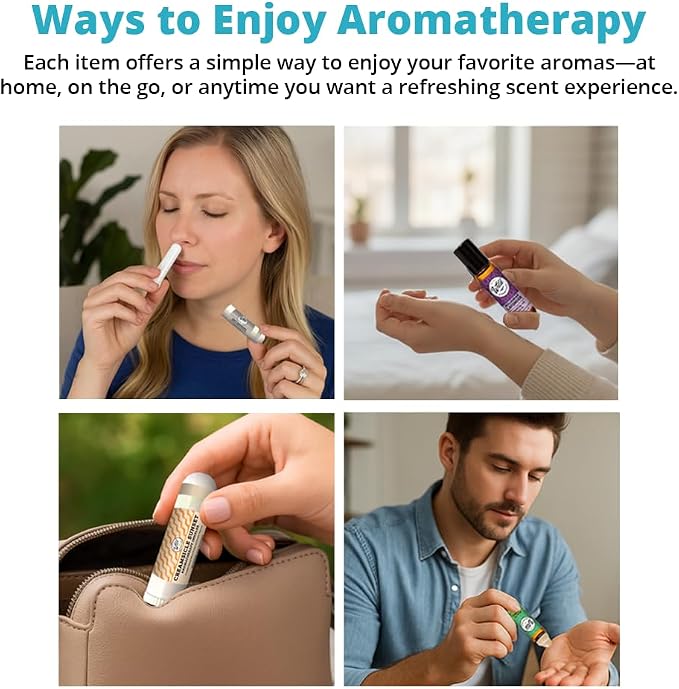 Zen Essential Oil 2-Pack – Roll-On & Inhaler for Relaxation, Meditation & Yoga | Wild Essentials Aromatherapy Blend