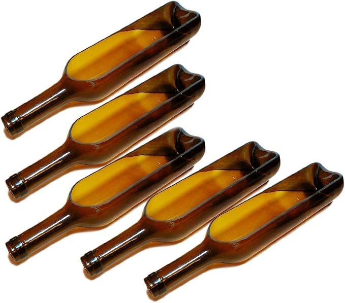 Wine Bottle vase not Included Hanger, only Bottle, Add Your Like Flowers, Plant(5PCS Coffee)