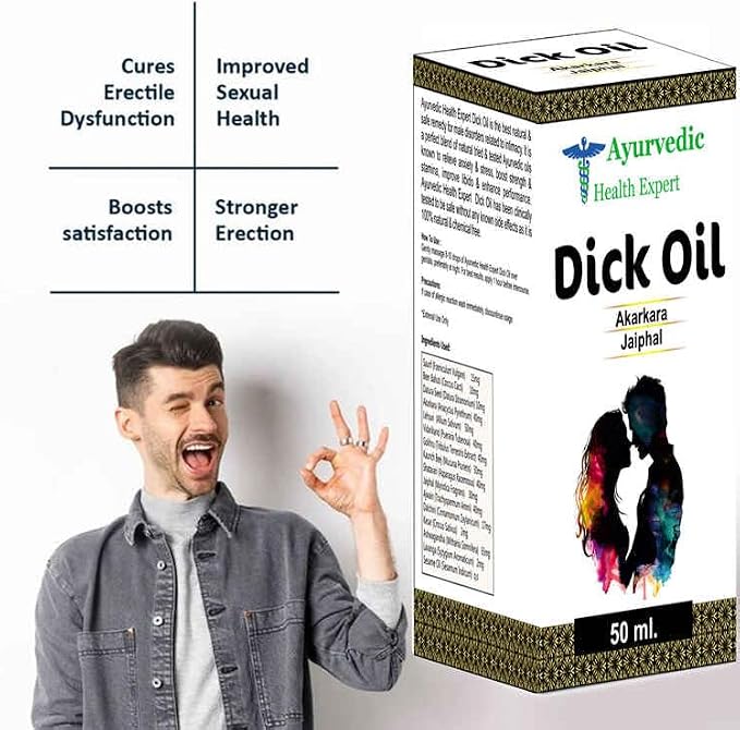 Dick Ayurvedic Sexual Oil – Herbal Aphrodisiac for Energy, Passion & Vitality – Natural Libido Enhancer Sex-Sexual Massage (Oil 50 Ml Pack of 1) 1.6oz