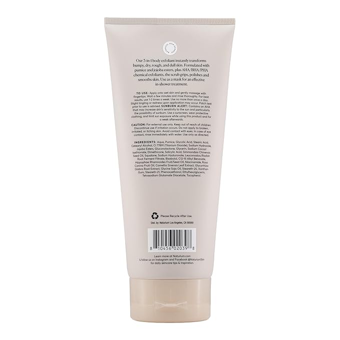 Naturium KP Body Scrub & Mask for Keratosis Pilaris, Bump Eraser Shower Scrub & Exfoliator for Skin, 8 oz