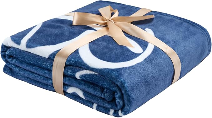 Thinking of You Gifts for Women Men – Get Well Blanket 50x60 Inch, Navy Flannel Comfort Hug Blanket, Sympathy Throw for After Surgery, Chemo, Illness, Recovery