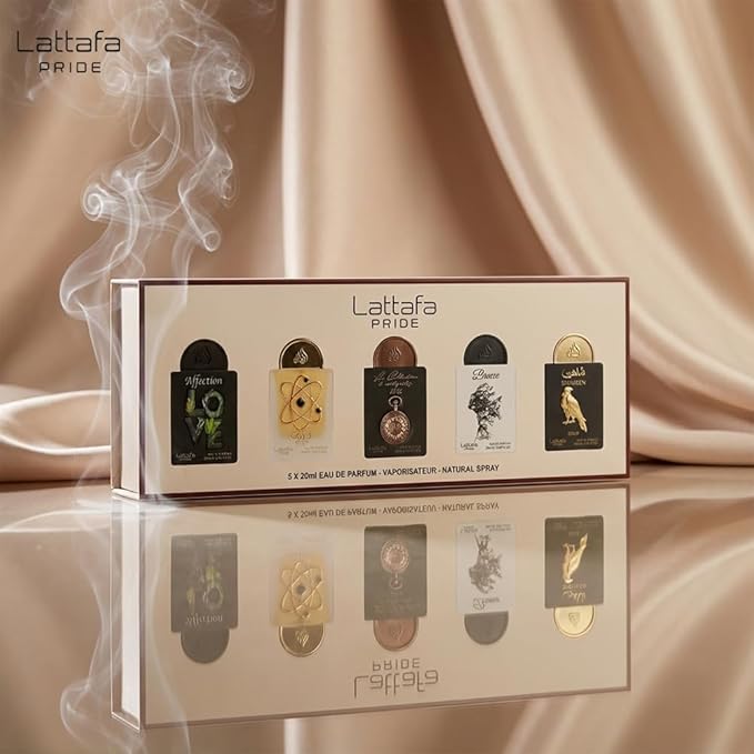 Lattafa Pride Gift Sets – Long Lasting Arabian Perfumes for Women Collection No.1 (5 x 20ml) – Eau de Parfum Spray – Elegant Ladies Perfume with Luxurious Scents – Premium Gift Box for Every Occasion