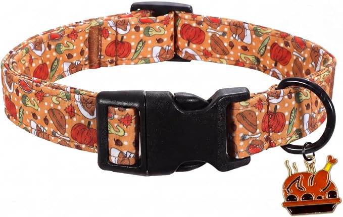 Fall Dog Collar, Thanksgiving Dog Collar for Extra Small Dog, XS