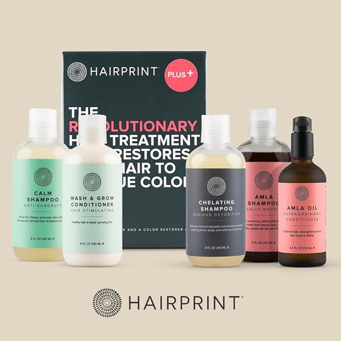 Hairprint True Color Restorer in Light Brown | Patented for Restoring Gray Hair | Replenishes Natural Pigment | Adds Body, Strength, & Texture | At-Home Treatment | Dye-Free & Non-Toxic