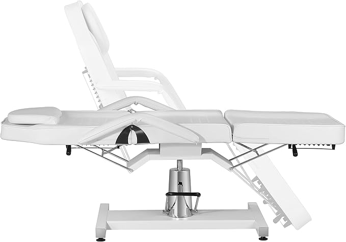 TATARTIST Hydraulic Facial Bed Esthetician Chair Portable Massage Table Professional Spa Chair 360° Rotate Beauty Medical Tattoo Chair Salon Treatment Table (White)