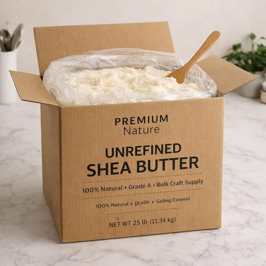 Pure Shea Butter Raw Organic for Skin Pure Virgin Unrefined Body Lotion Stretch Mark Skin Care Scar Cream Organic Shea Butter Raw Unrefined African Shae Manteca de Karite Organica Pura 25 lbs