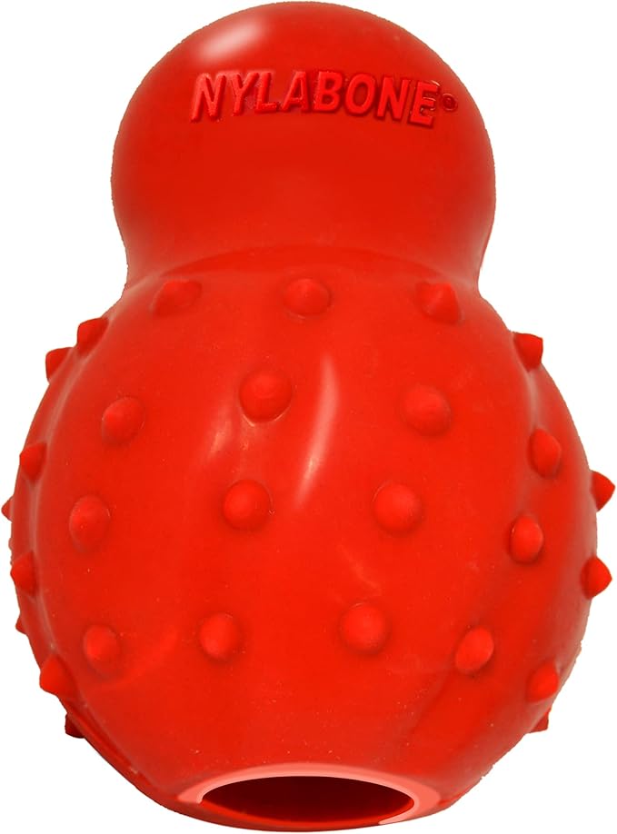 Nylabone Strong Chew Rubber Stuffable Cone Treat Toy, Bacon Flavor, Large | Durable rubber dog toys, long lasting, durable material, encourages healthy chewing, helps clean teeth, for dogs up to 50 lbs